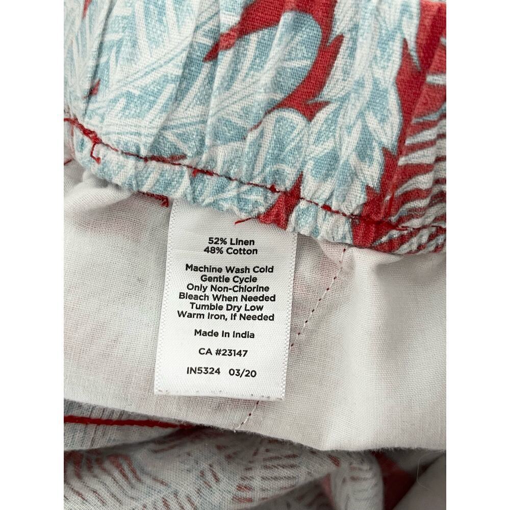 Talbots Oasis Palms Linen Cotton Blend Pull On Tropical Beach Shorts Size S - Picture 7 of 7